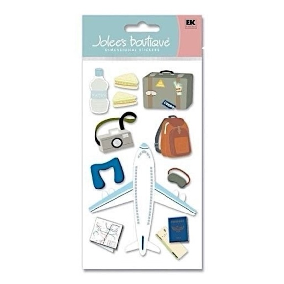 JOLEE’S BOUTIQUE DIMENSIONAL STICKERS PLANE TRIP - BRAND NEW - Picture 1 of 2
